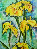 Gele lissen - 80x120cm