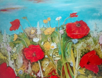 Swinging poppies olieverf 100x130cm(1)